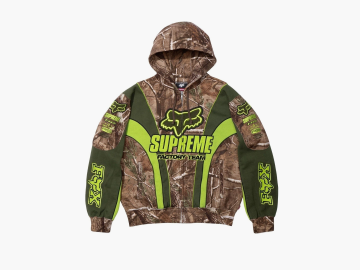 Supreme x Fox Racing Zip Up Hooded Sweatshirt Realtree Ap Camo 