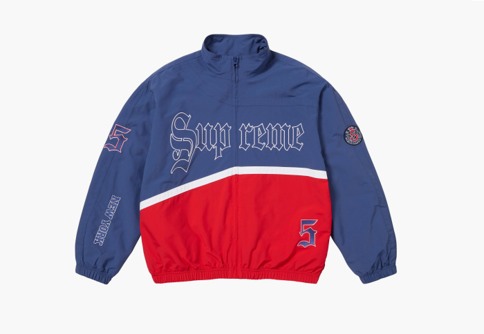 Supreme Old English Track Jacket  "Light Navy" 