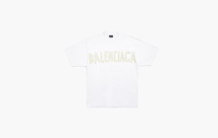 Balenciaga Tape Type T-shirt Medium Fit "White" (Футболки) фото - 739784TOVA99000