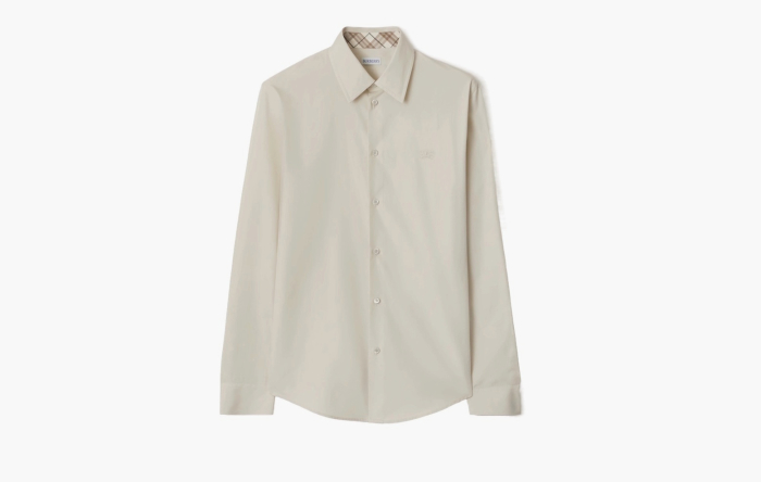 Burberry Slim Fit Cotton Shirt  "Sail" 