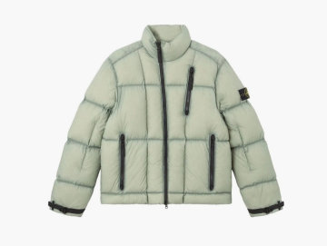 Stone Island Lightweight Stand Collar Down Jacket Sage Green 
