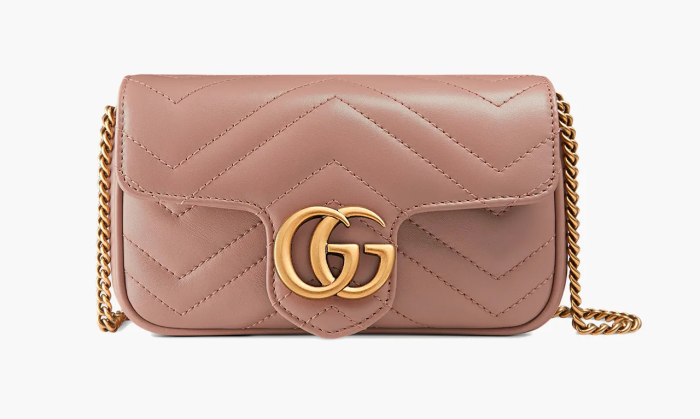 Gucci Gg Marmont Super Mini Bag Dusty Pink 