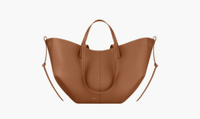 Polene Cyme Camel Textured Leather 