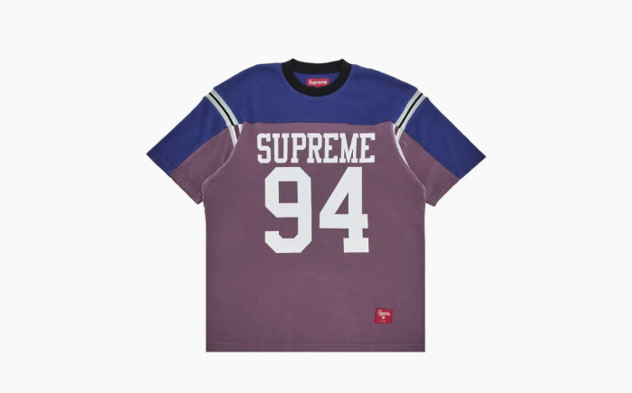 Supreme Split Short-Sleeve Football Top "Purple" 