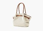 JW PEI Hana Medium Tote Bag Brown Canvas