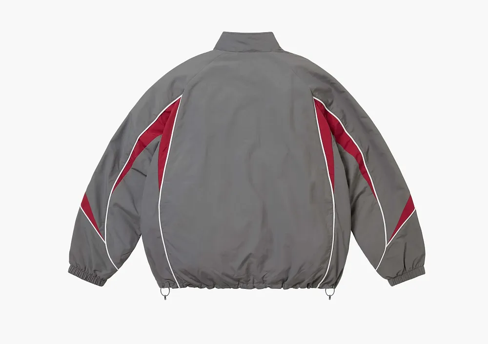 Supreme Contrast Piping Track Jacket Grey