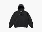 Supreme x MM6 Maison Margiela Box Zip Up Hooded Sweatshirt Black