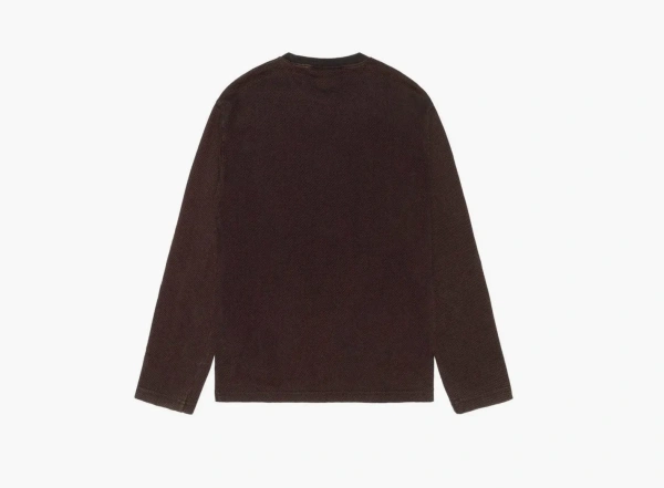 Stussy 2 Tone Cotton Mesh Crew  Black 