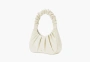 JW PEI Gabbi Ruched Hobo Handbag White 