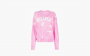 SPORTY & RICH Slogan Printed Crewneck Sweatshirt "Pink" 