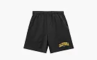 SPORTY & RICH California Gym printed cotton-jersey shorts Black