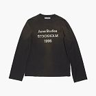 Acne Studios Logo L/S T-shirt Relaxed Fit Faded Black