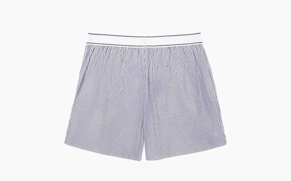 Sporty & Rich Serif Logo Boxer Shorts White/Navy 