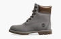 Timberland 6-Inch Premium Waterproof Boots WMNS Steeple Grey Waterbuck Gunmetal Metallic Collar 