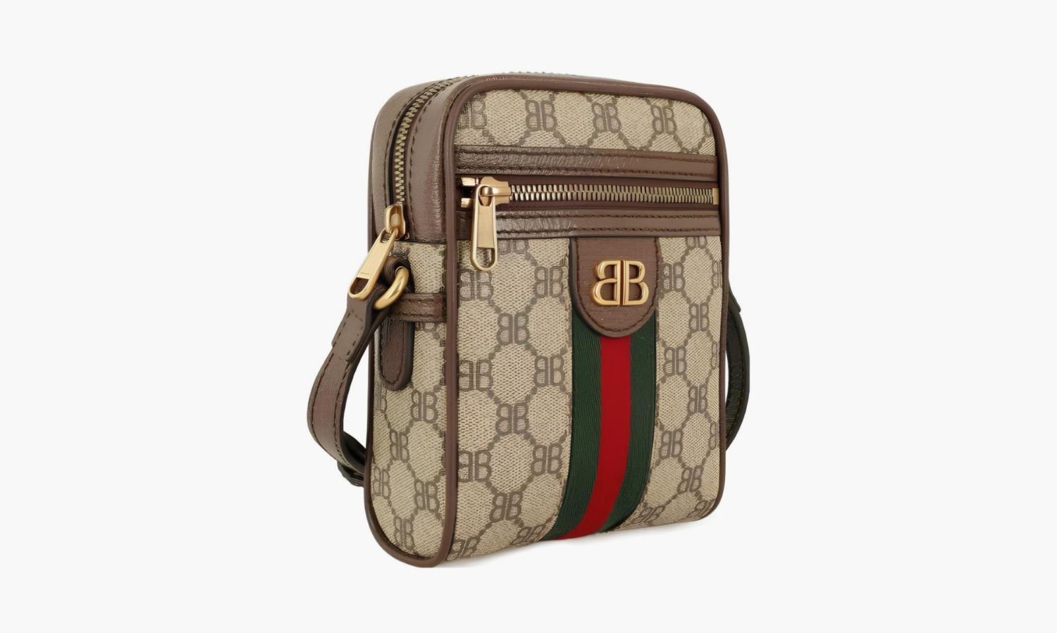 фото Gucci x Balenciaga The Hacker Project Shoulder Zip Bag "Beige" (Gucci)-6801292103U0001