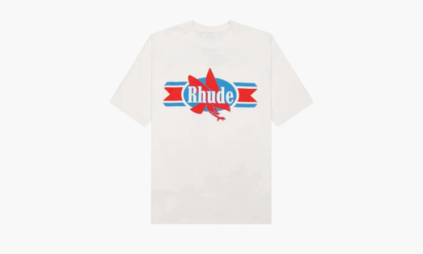 RHUDE Chevron Eagle Tee Vintage White 