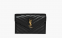 Saint Laurent Envelope Chain Wallet "Noir" 