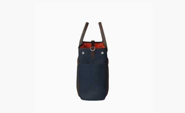 HERMES Waterproof Canvas Equestrian Bag Blue  HERMES Waterproof Canvas Equestrian Bag Blue