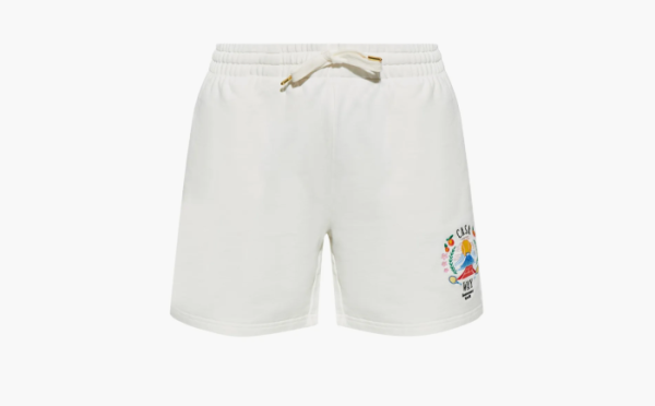 Casablanca Cotton Embroidered-logo Shorts White 