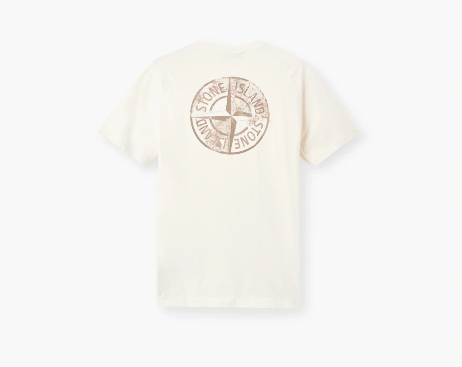 Stone Island Organic Cotton Jersey Slim fit T-Shirt Print Ivory 