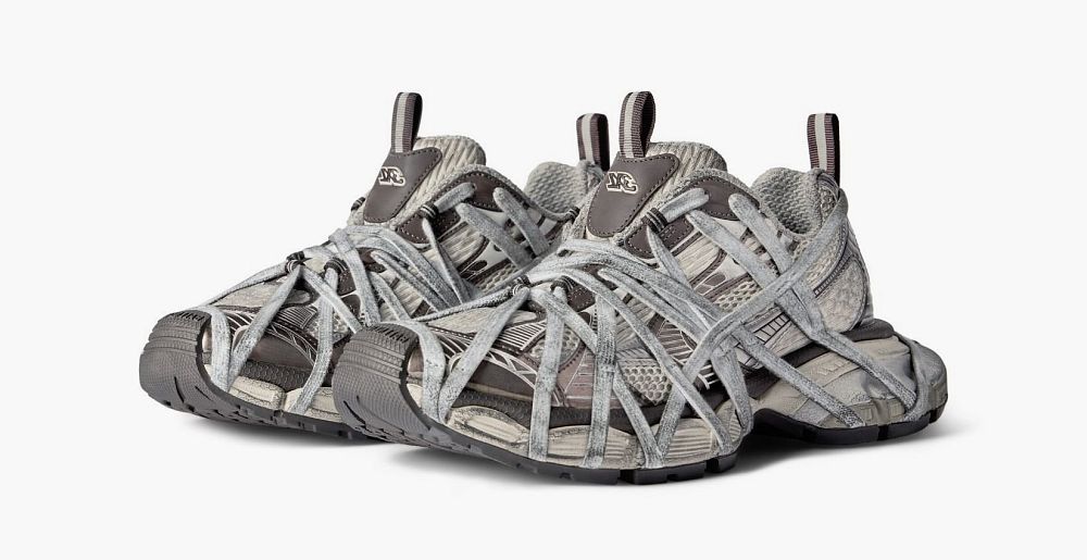 Balenciaga 3XL Extreme Lace Sneaker Worn-Out - Brown Grey