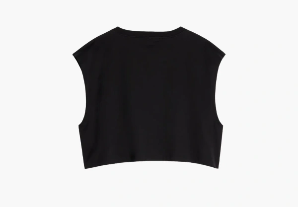 Celine Triomphe Top In Cotton Jersey Black  Celine Triomphe Top In Cotton Jersey Black