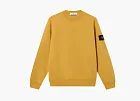 Stone Island Organic Cotton Fleece Crewneck Sweatshirt Mustard