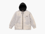 Supreme x Dickies Plaid Hooded Zip Up Shirt White 