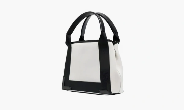 Balenciaga Cabas Handbag Ivory Black 