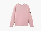 Stone Island Plated Rib Cotton Boucle Crewneck Jumper Oleander