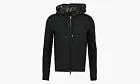 Burberry Clarendon Check Hood Zip Up Hoodie Black