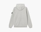 Stone Island Malfile Fleece Old Effect Hooded Sweatshirt Pearl Grey