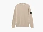Stone Island Ribbed Soft Organic Cotton Crewneck Jumper Desert
