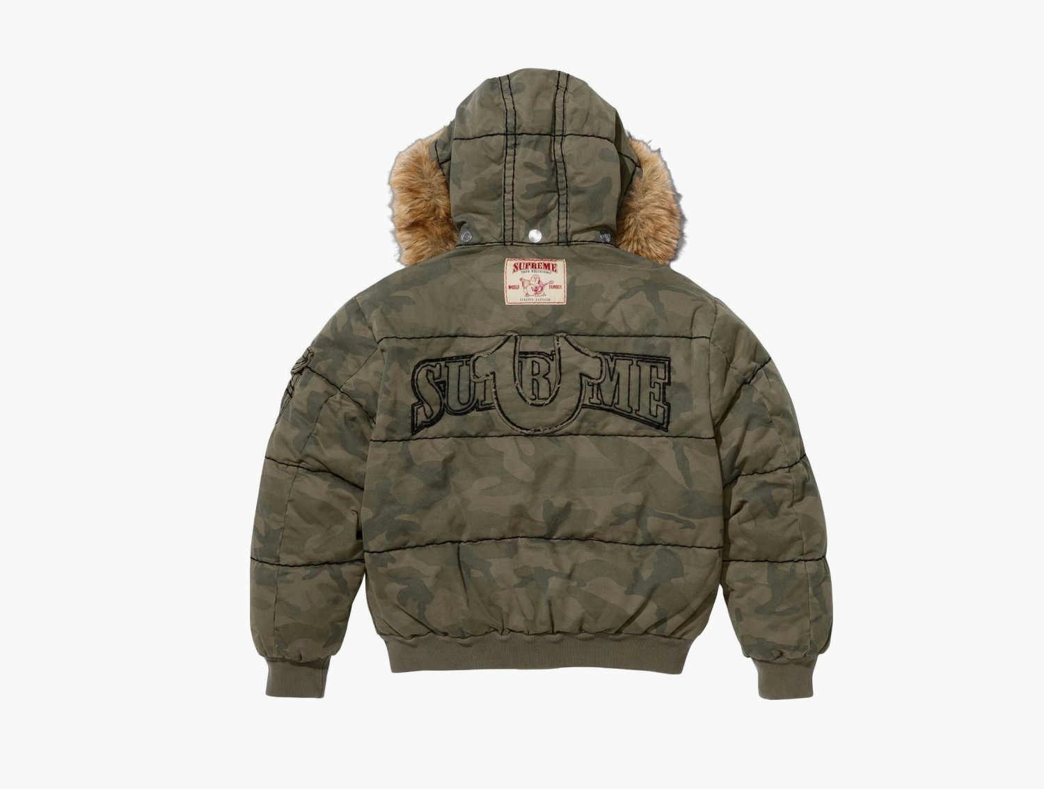 Supreme x True Religion Puffer Jacket Olive Camo 