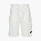 C.P. Company Light Fleece Lens Cargo Shorts White