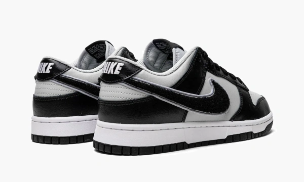 Nike Dunk Low Chenille Swoosh Black Grey 