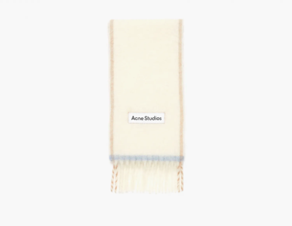 Acne Studios Wool Mohair Scarf White 