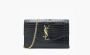 Saint Laurent BLACK Wallet with chain Black 