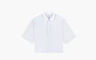 Sporty & Rich Striped Croped Cotton Shirt Blue