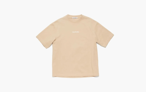 Acne Studios Relaxed Fit Face Logo T-shirt Wheat Beige 