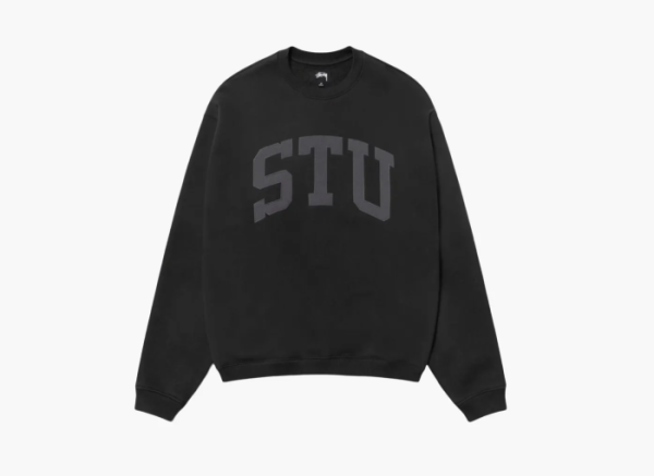 Stussy Stu Relaxed Crew Black 