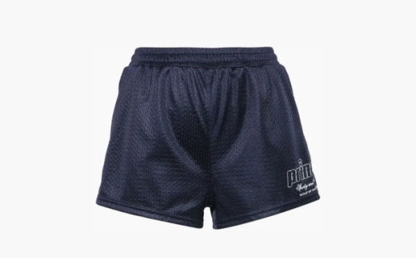 Sporty & Rich Logo-printed Mesh Mini Shorts WMNS Blue 