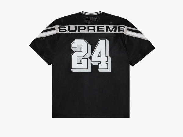 Supreme Jacquard Rib Football Jersey Black 