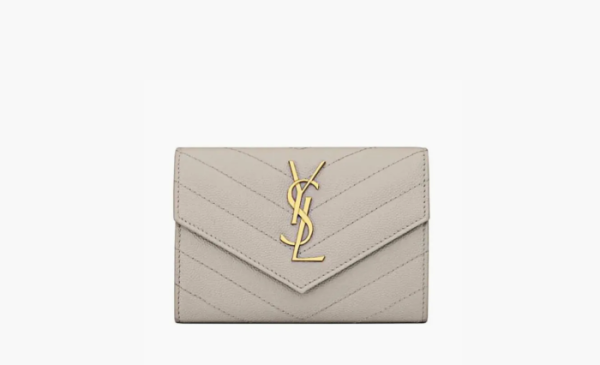 Saint Laurent Cassandre Grain De Poudre Envelope Wallet Small Blanc Vintage  Saint Laurent Cassandre Grain De Poudre Envelope Wallet Small Blanc Vintage