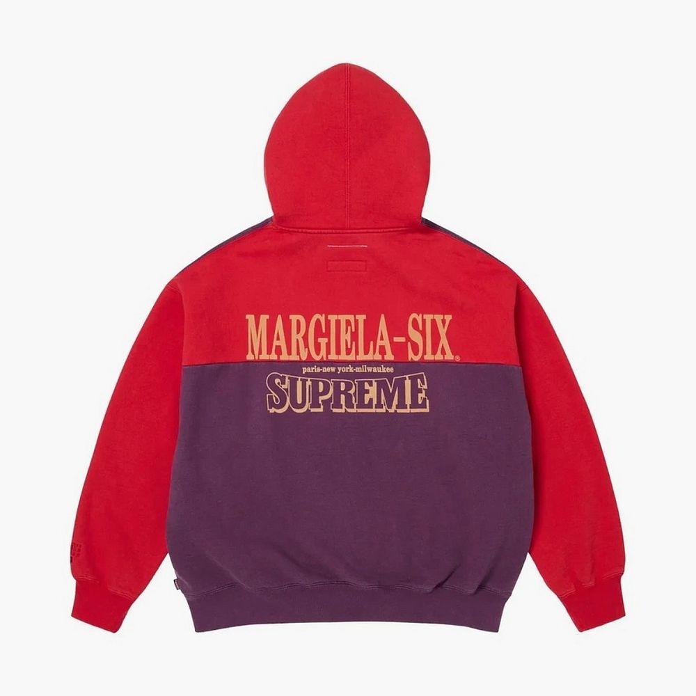 Supreme x MM6 Maison Margiela Eagle Zip Up Hooded Sweatshirt Purple