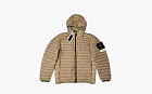 Stone Island Gray Garment-dyed Down Jacket Brown