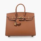 Birkin 25' Sellier Ghw Epsom Leather Bag Gold