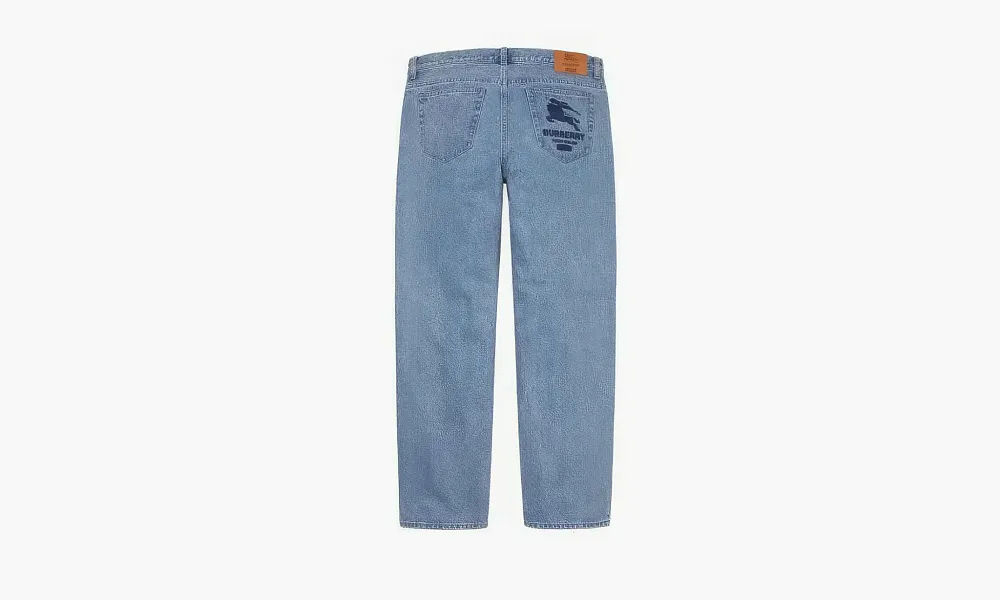 Supreme X Burberry Trousers Colar Sea