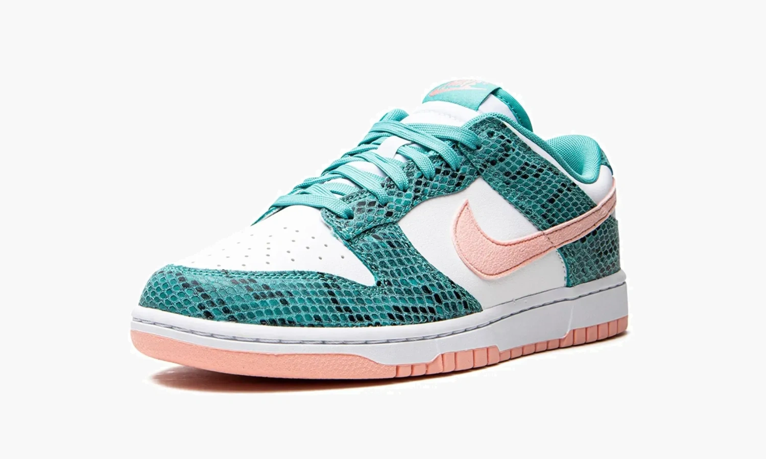 Nike Dunk Low Snakeskin Washed Teal Bleached Coral 