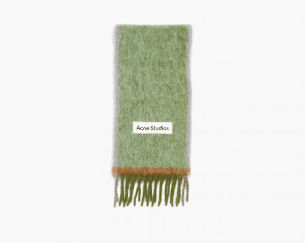 Acne Studios Wool Mohair Scarf Grass Green 